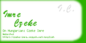 imre czeke business card